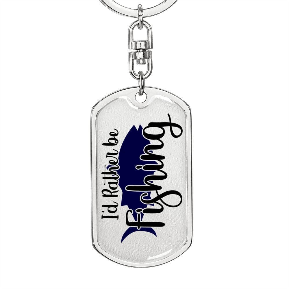 Fisherman Personalized Engraved Keychain