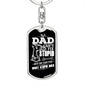 Funny Gift For Dad Military Style Dog Tag Personalized Key Chain