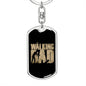 Keychain Gift for New Father - The Walking Dad - Engraving available