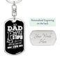 Funny Gift For Dad Military Style Dog Tag Personalized Key Chain