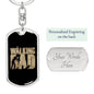 Keychain Gift for New Father - The Walking Dad - Engraving available