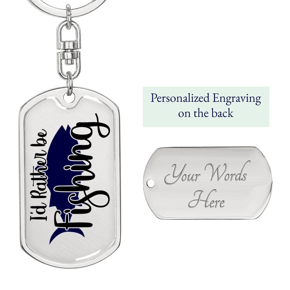 Fisherman Personalized Engraved Keychain