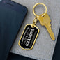 Grandfather Military Style Dog Tag Pendant Key Chain Engraved