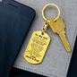 Gift for Son from Mom and Dad Personalized Military Style Dog Tag Pendant Keychain