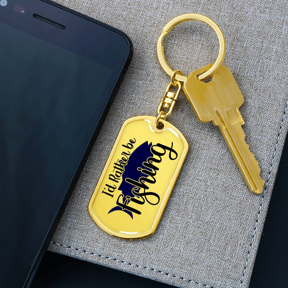 Fisherman Personalized Engraved Keychain