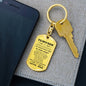 Gift for Son from Dad Personalized Military Style Dog Tag Key Chain