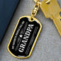 Grandfather Military Style Dog Tag Pendant Key Chain Engraved