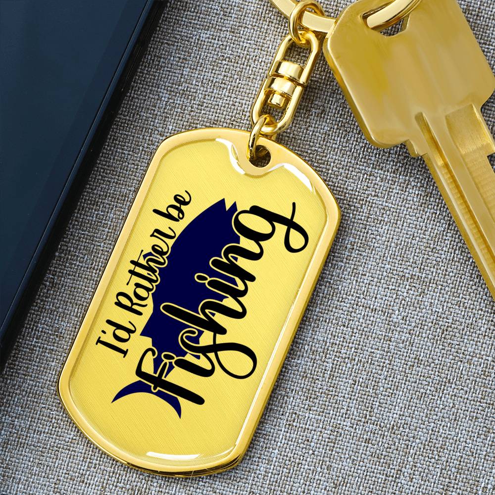 Fisherman Personalized Engraved Keychain