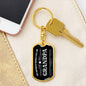 Grandfather Military Style Dog Tag Pendant Key Chain Engraved