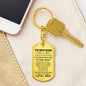 Gift for Son from Dad Personalized Military Style Dog Tag Key Chain