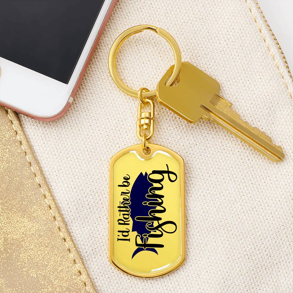 Fisherman Personalized Engraved Keychain