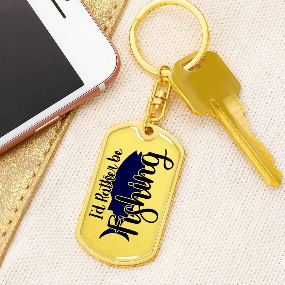Fisherman Personalized Engraved Keychain
