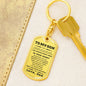 Gift for Son from Dad Personalized Military Style Dog Tag Key Chain