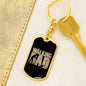 Keychain Gift for New Father - The Walking Dad - Engraving available