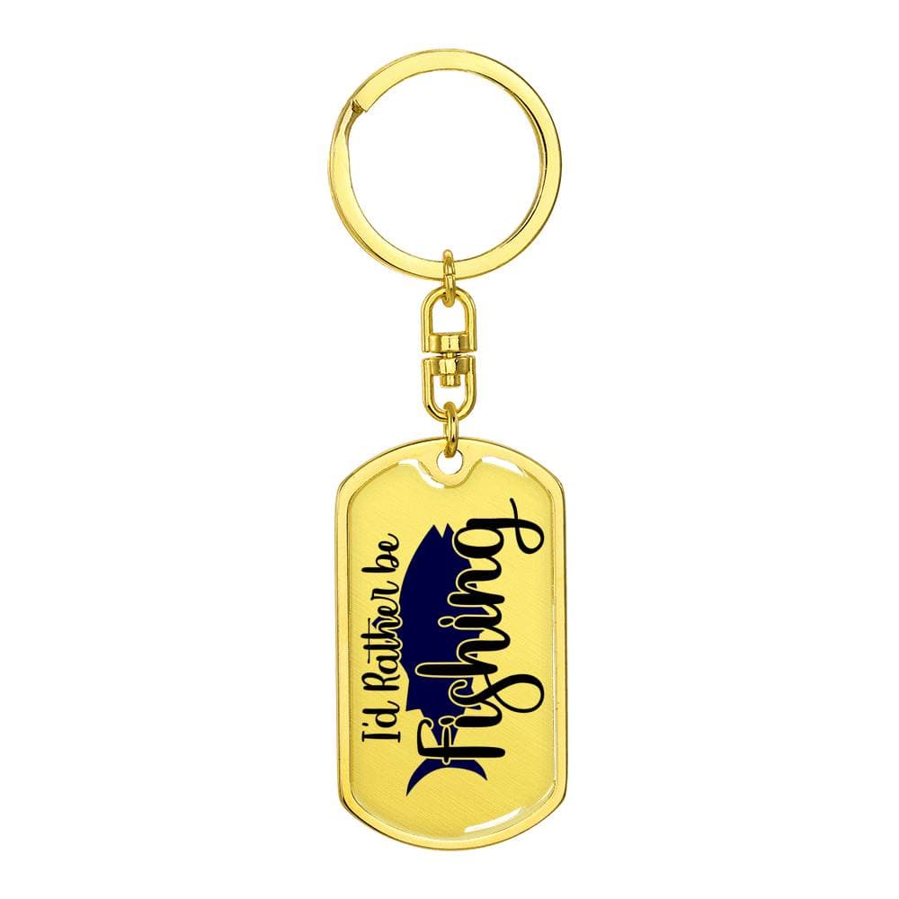 Fisherman Personalized Engraved Keychain