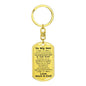 Gift for Son from Mom and Dad Personalized Military Style Dog Tag Pendant Keychain