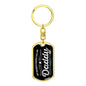 Gift for Father Military Style Dog Tag Key Chain Personalized