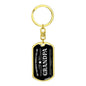 Grandfather Military Style Dog Tag Pendant Key Chain Engraved