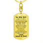 Gift for Son from Mom and Dad Personalized Military Style Dog Tag Pendant Keychain