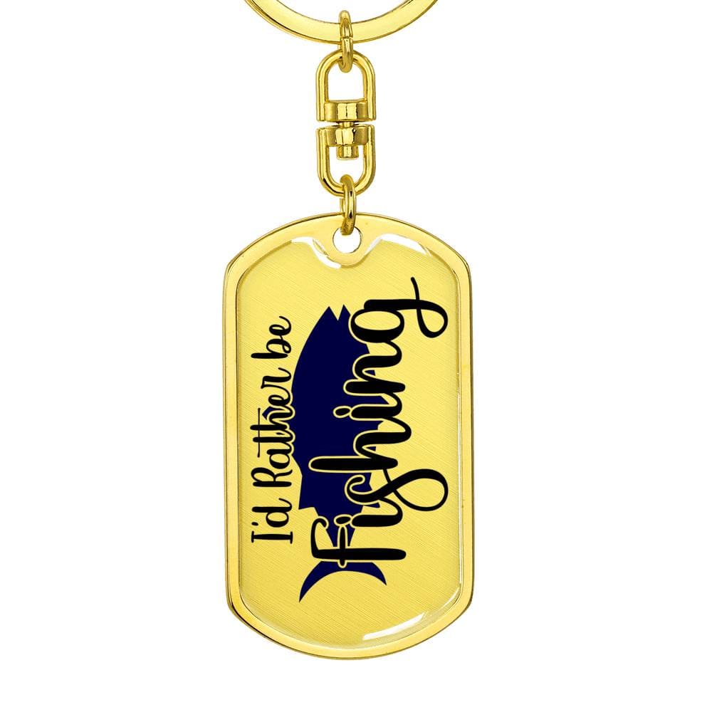 Fisherman Personalized Engraved Keychain