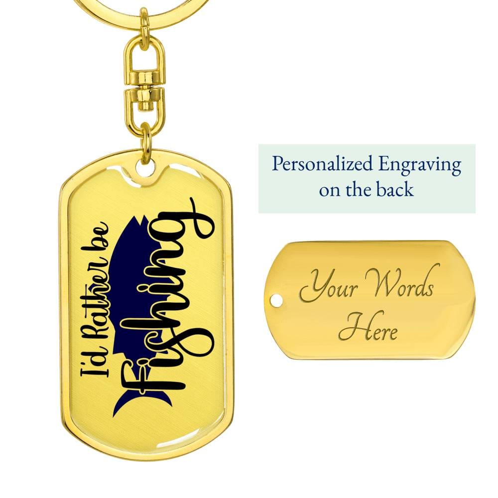 Fisherman Personalized Engraved Keychain