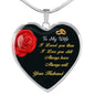 Gift for Wife Heart Pendant Necklace with Engraving