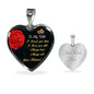 Gift for Wife Heart Pendant Necklace with Engraving