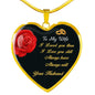 Gift for Wife Heart Pendant Necklace with Engraving