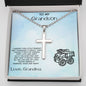 Grandson Engraved Cross Necklace