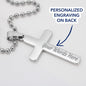 Grandson Engraved Cross Necklace