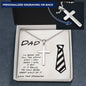 Funny Gift For Dad from Daughter Cross Pendant Necklace