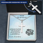 Grandson Engraved Cross Necklace