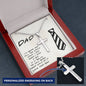Funny Gift for Dad from Son Cross Pendant