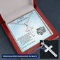 Grandson Engraved Cross Necklace