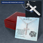 Grandson Engraved Cross Necklace