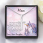 Personalized Cross Pendant Necklace Gift for Mother Unicorn Message
