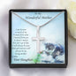 Personalized Cross Pendant Necklace Gift for Wonderful Mother from Daughter on Kitten Message Card