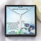 Grand-daughter Pendant Engraved Cross Necklace