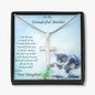 Personalized Cross Pendant Necklace Gift for Wonderful Mother from Daughter on Kitten Message Card