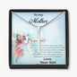 Personalized Cross Pendant Necklace Gift for Mother from Son on Cat Message Card