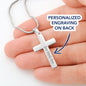 Grand-daughter Pendant Engraved Cross Necklace