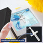 Personalized Cross Pendant Necklace Gift for Mother from Son Blue bird Message Card