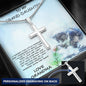 Grand-daughter Pendant Engraved Cross Necklace