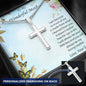 Personalized Cross Pendant Necklace Gift for Mother from Son