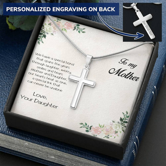Amazing Cross Pendant Necklace Personalized Gift for Mother from Daughter