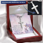 Personalized Cross Pendant Necklace Gift for Mother Unicorn Message