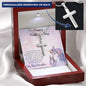 Personalized Cross Pendant Necklace Gift for Mother's Day from Daughter Unicorn Message Card