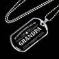 Grandpa Dog Tag Pendant Necklace
