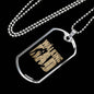 Gift for New Father - The Walking Dad Military Style Personalized Dog Tag Pendant Necklace