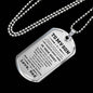 Personalized Engraved Military Style Dog Tag Necklace Gift for Son From Dad